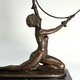 Vintage sculpture "Gymnast with a hoop"