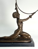Vintage sculpture "Gymnast with a hoop"