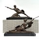 Винтажная скульптурная композиция «Воин и амазонка»