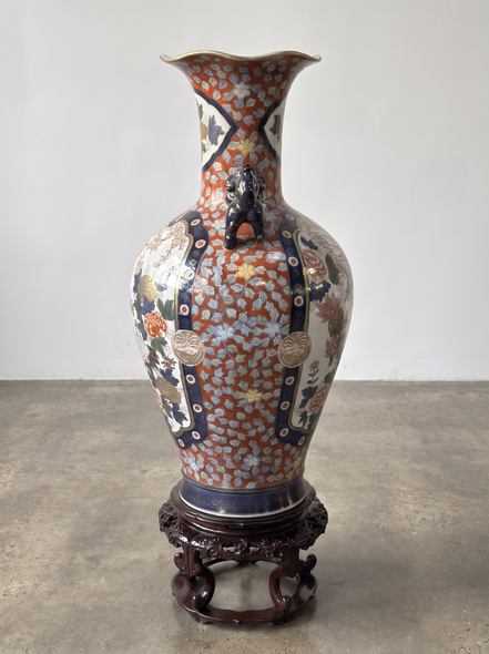 Antique Imari floor vase, Japan