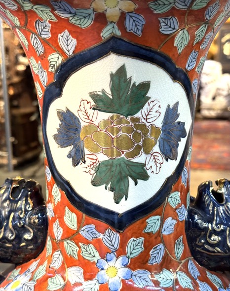 Antique Imari floor vase, Japan