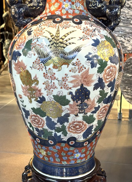 Antique Imari floor vase, Japan