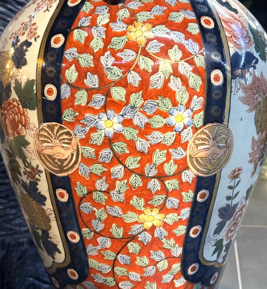 Antique Imari floor vase, Japan