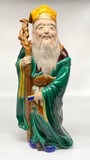 Antique Jurojin sculpture