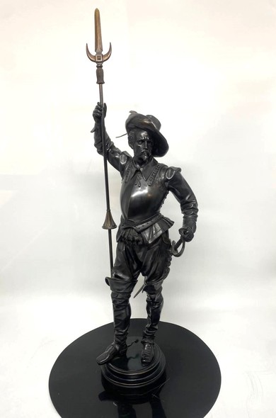 Antique sculpture "Musketeer"
