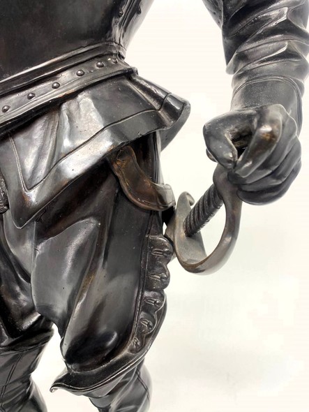 Antique sculpture "Musketeer"