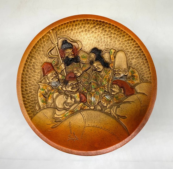 Antique plate "7 gods of happiness"