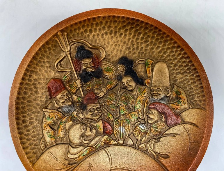 Antique plate "7 gods of happiness"