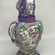 Antique cloisonne technique vase