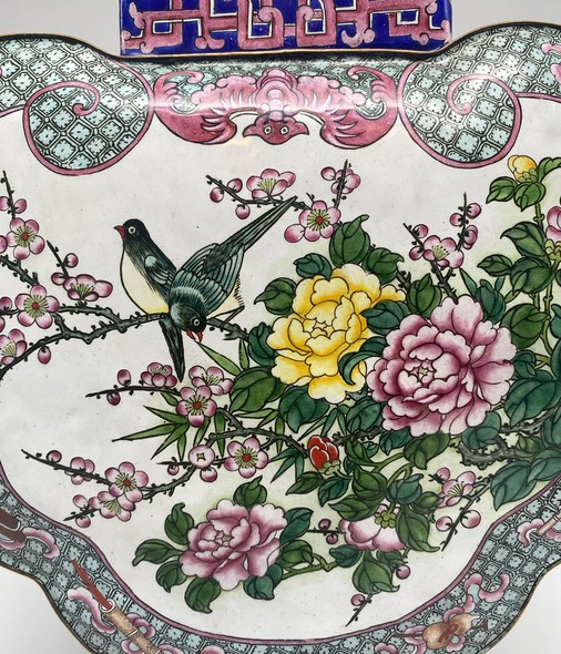 Antique cloisonne technique vase