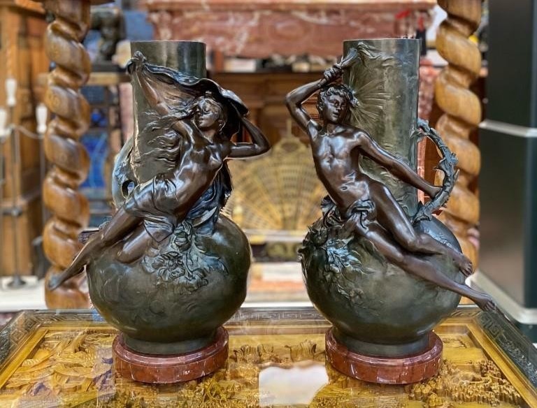 Antique pair vases