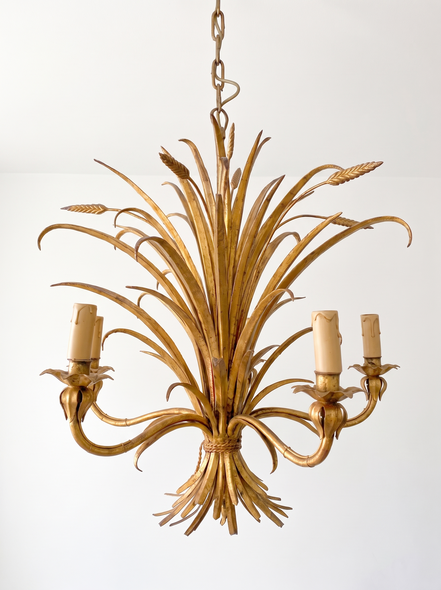Vintage decorative chandelier "Bunch of wheat" by Hans Kögl
