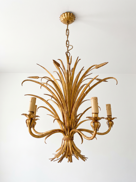 Vintage decorative chandelier "Bunch of wheat" by Hans Kögl