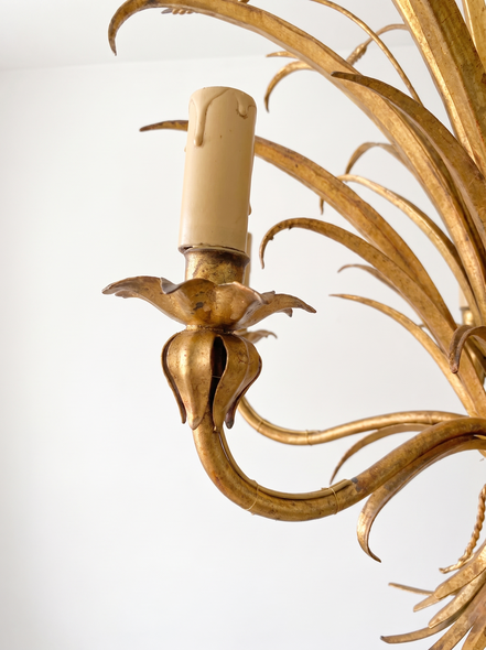 Vintage decorative chandelier "Bunch of wheat" by Hans Kögl