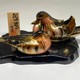 Vintage paired sculpture “Mandarin Ducks”