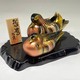 Vintage paired sculpture “Mandarin Ducks”