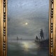 Antique painting
with a moon landscape