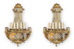 Antique bronze wall lamps