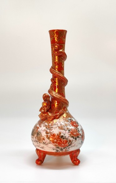 Antique set of three small vases