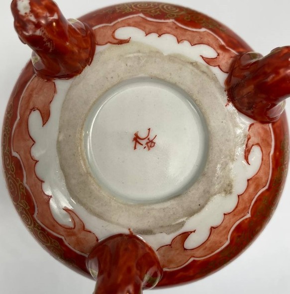 Antique set of three small vases