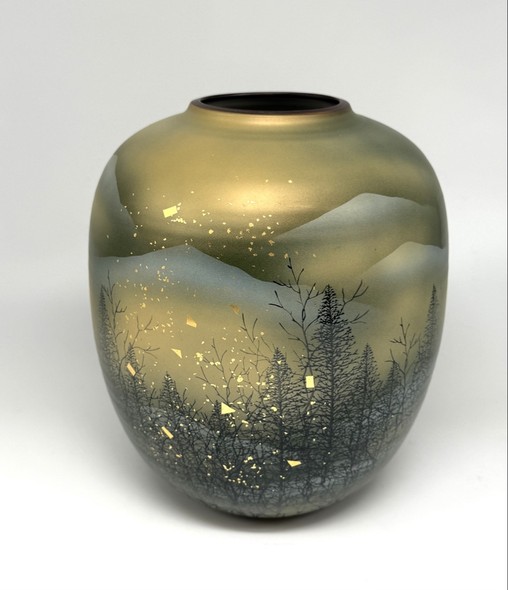 Винтажная ваза 
«Лес и горы», Кутани