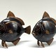 Vintage paired sculptures "Fish"