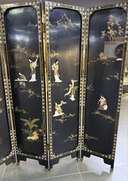 Антикварная восточная ширма