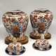 Antique pair of Imari-style vases