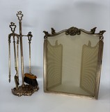Fireplace accessories
with a screen, Louis XV