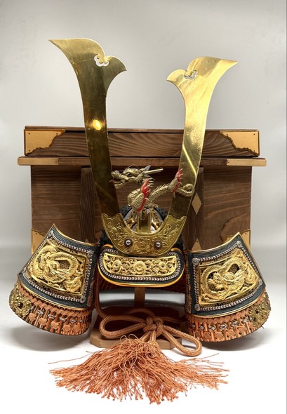 Model of a samurai helmet