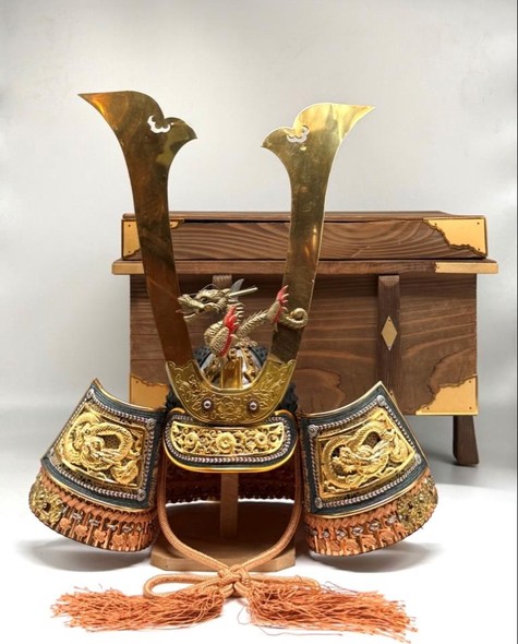 Model of a samurai helmet