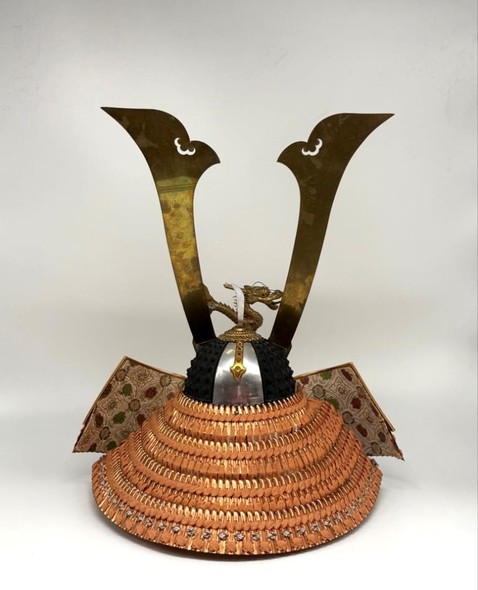 Model of a samurai helmet