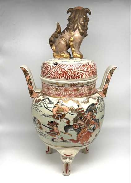 Antique incense burner vase, Satsuma