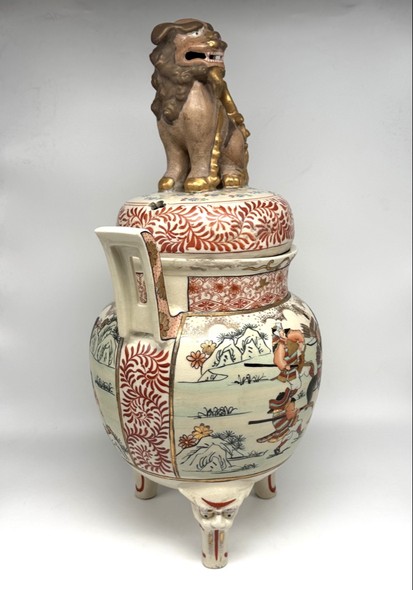 Antique incense burner vase, Satsuma