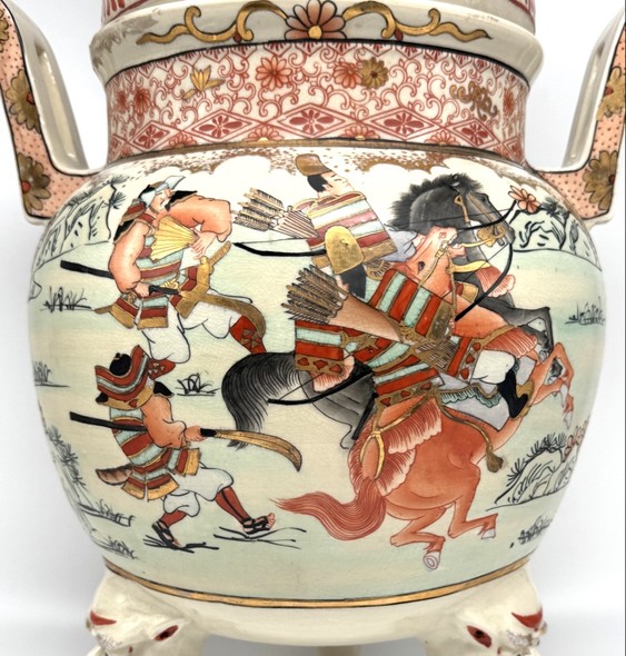 Antique incense burner vase, Satsuma