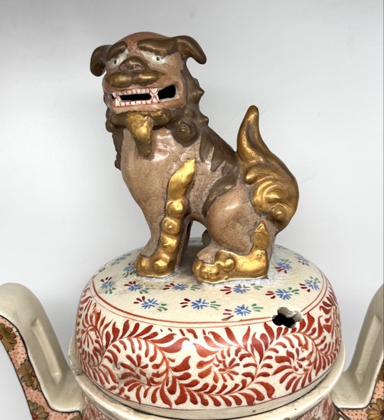 Antique incense burner vase, Satsuma