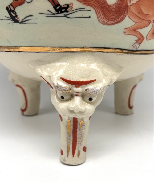 Antique incense burner vase, Satsuma