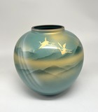 Vintage Vase "Cranes", Kutani