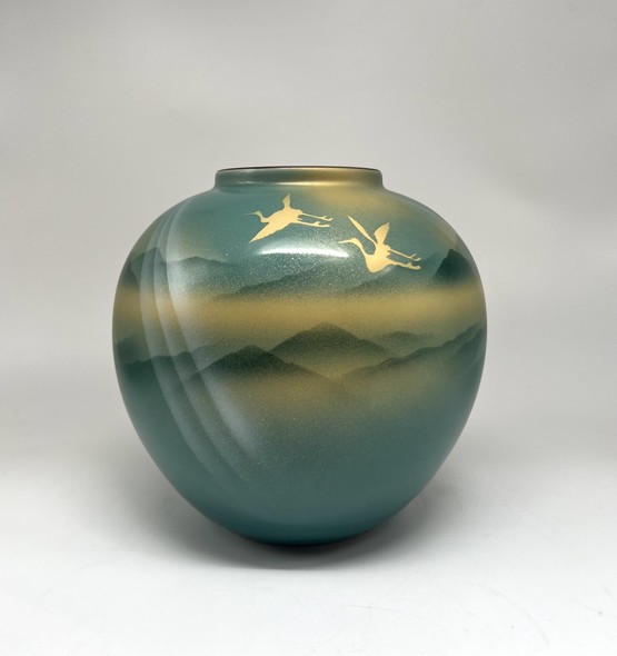 Vintage Vase "Cranes", Kutani