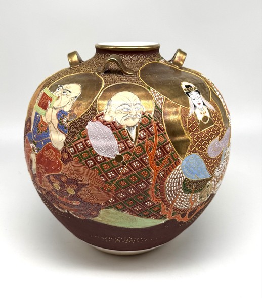 Vintage vase "Seven Gods of Happiness"