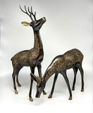 Antique sculptures "Deer and fallow deer"