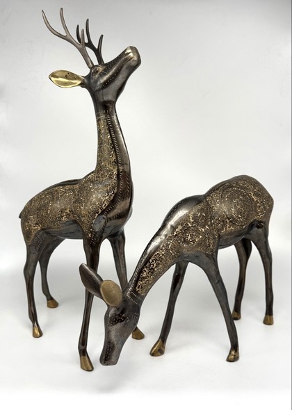 Antique sculptures "Deer and fallow deer"