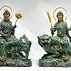 Paired sculptures of "Bodhisattvas"/
"Manjushri and Samantabhadri"