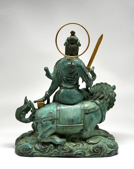 Paired sculptures of "Bodhisattvas"/
"Manjushri and Samantabhadri"