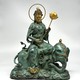 Paired sculptures of "Bodhisattvas"/
"Manjushri and Samantabhadri"