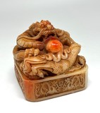 Vintage sculpture
"Dragon and Pearl"