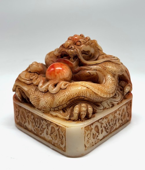Vintage sculpture
"Dragon and Pearl"