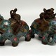 Vintage sculptures "Pair of elephants"