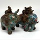 Vintage sculptures "Pair of elephants"