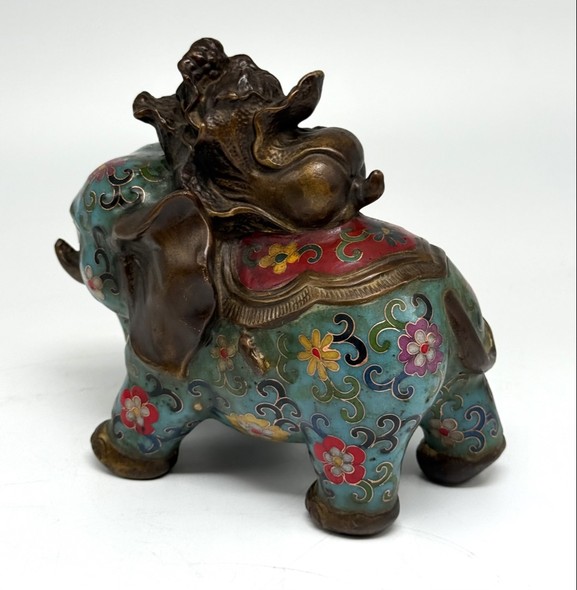 Vintage sculptures "Pair of elephants"